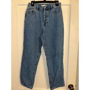 Pacsun Eco Medium Blue High Waisted Straight Leg Jeans size 29